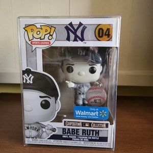 Funko Pop! Sports Legends: Babe Ruth #04 (Black & White) Walmart Exclusive MINT